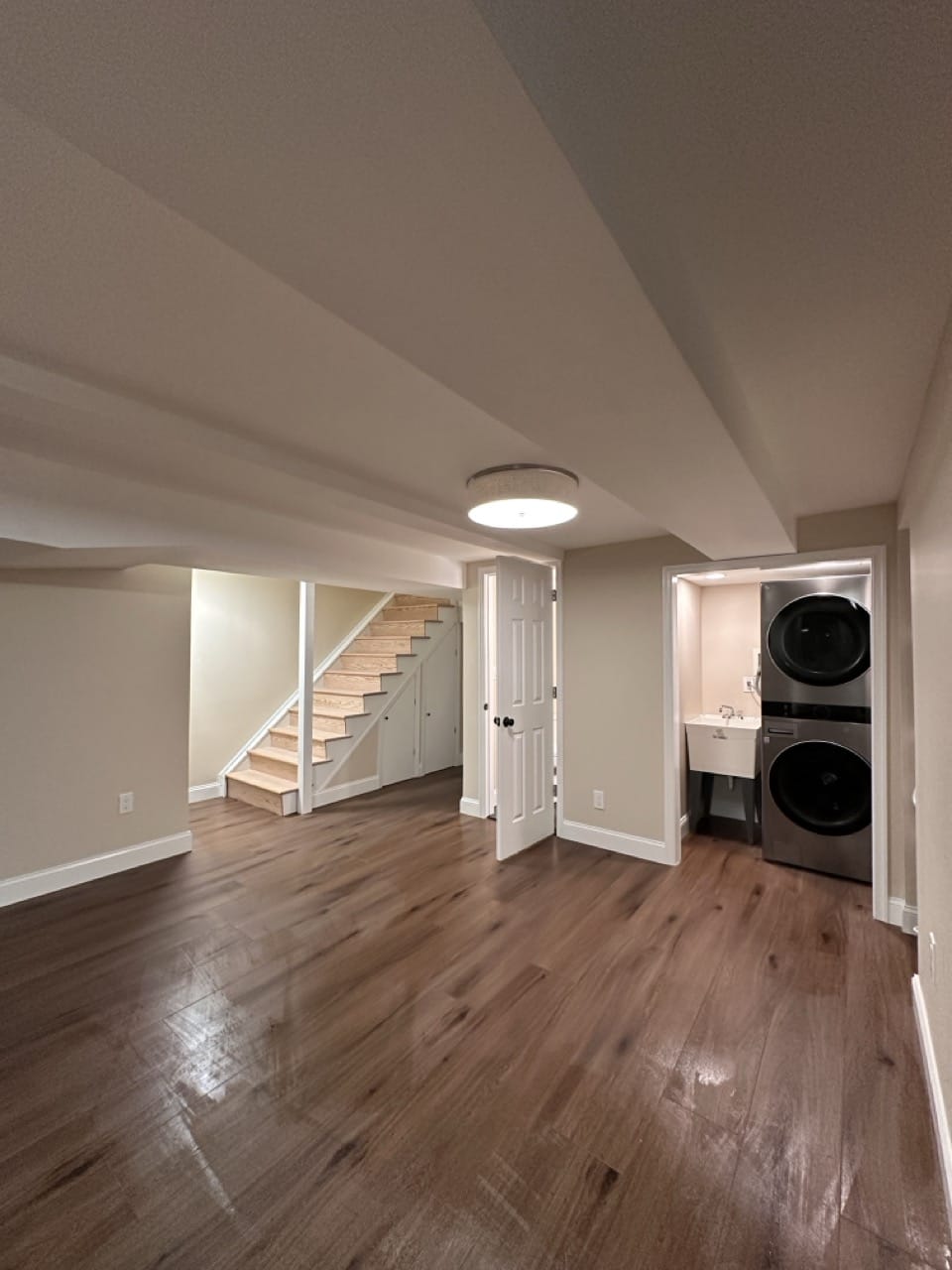 Basement remodel after