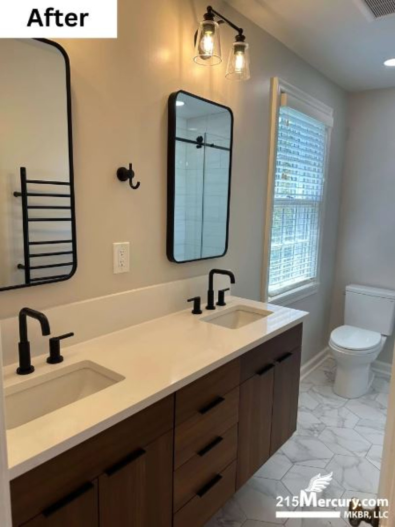 Bathroom remodel after